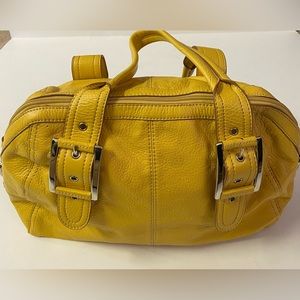 Nine West Faux Leather Shoulder Bag Purse With Buckle Detail